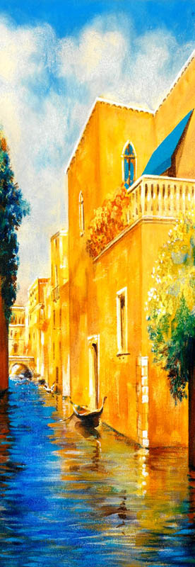 Affresco I romantici canali di Venezia